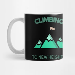Climbing To New Heights Mountain Rock Climbing Mug
